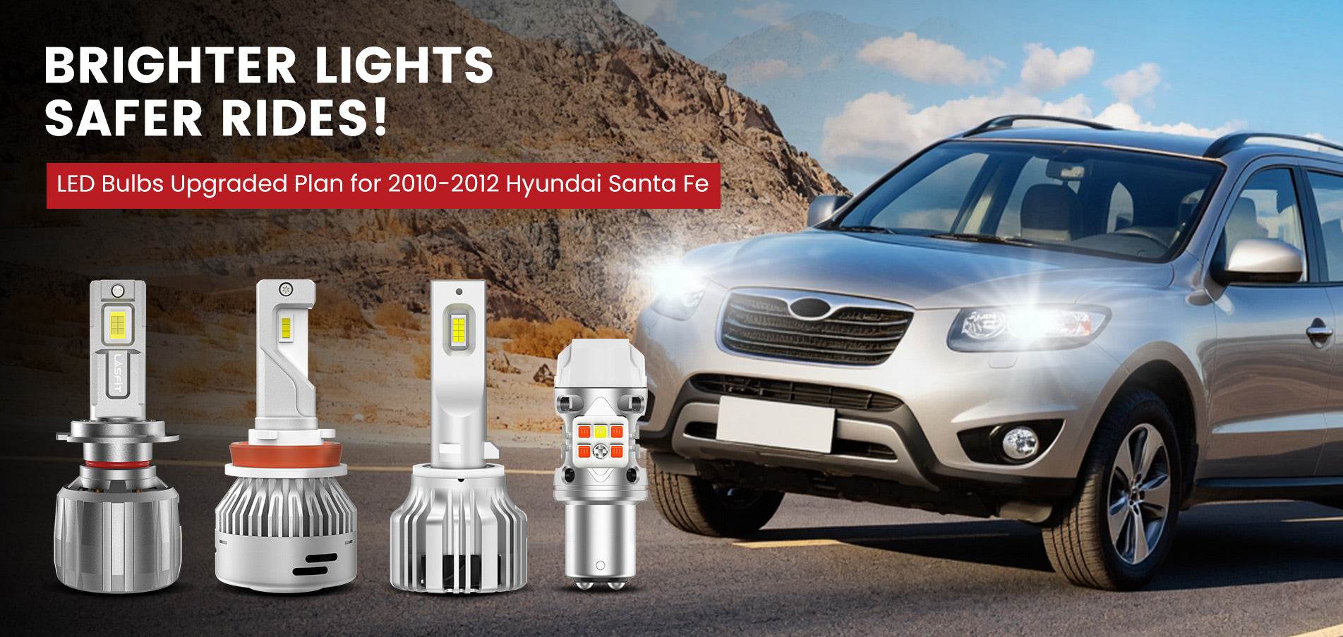 Lasfit LED Bulbs for 2010-2012 Hyundai Santa Fe
