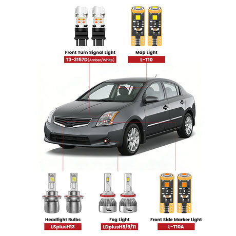Lasfit led bulbs for 2010-2012 Nissan Sentra