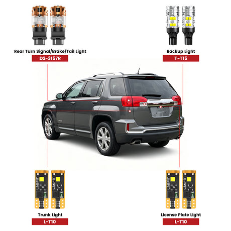 Lasfit led bulbs for 2010-2017 GMC Terrain