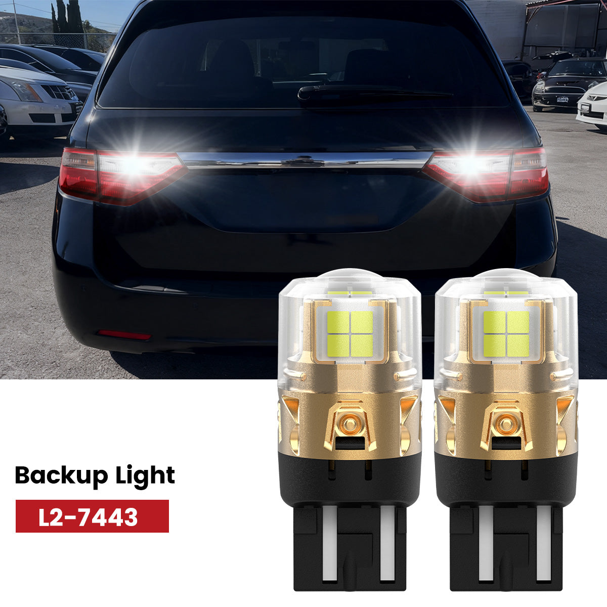 Lasfit 7443 led backup lights fit for 2011-2013 Honda Odyssey