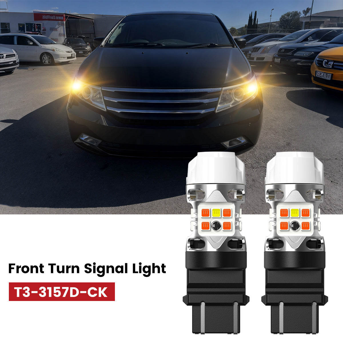 Lasfit 3157 led front turn signal lights fit for 2011-2013 Honda Odyssey