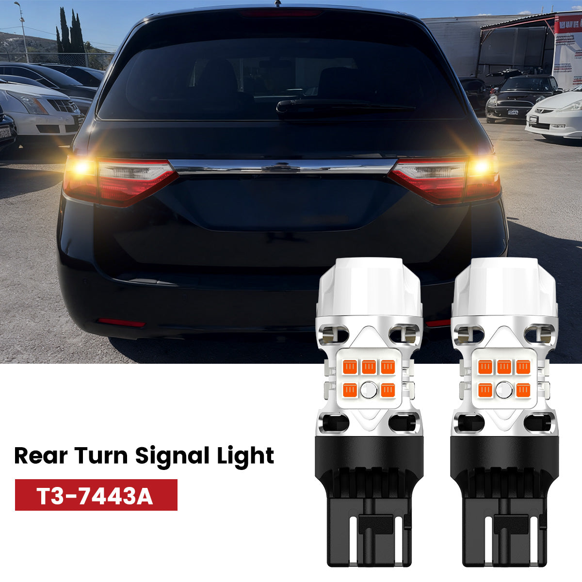 Lasfit 7443 led rear turn signal lights fit for 2011-2013 Honda Odyssey