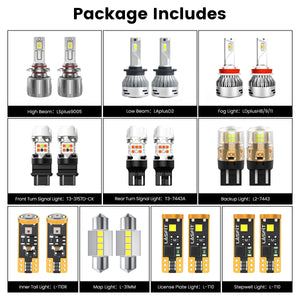 Lasfit combo package led bulbs for 2011-2013 Honda Odyssey Touring Elite