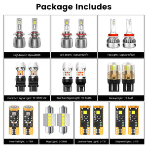 Lasfit combo package led bulbs for 2011-2013 Honda Odyssey Touring