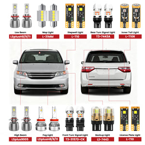 Lasfit led bulbs for 2011-2013 Honda Odyssey