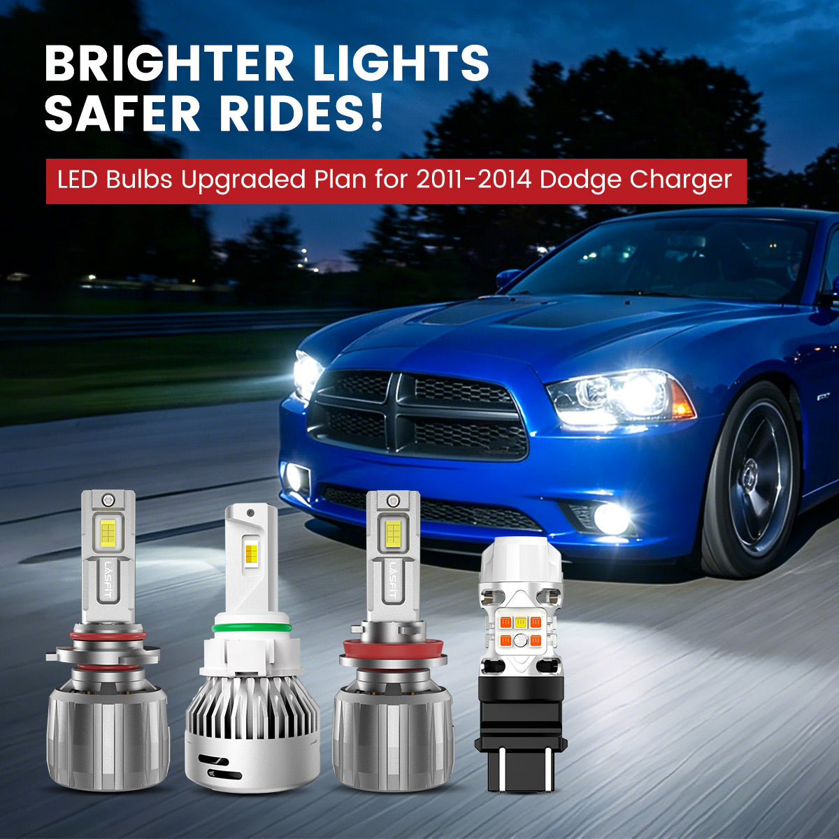 Lasfit LED Bulbs for  2011-2014 Dodge Charger