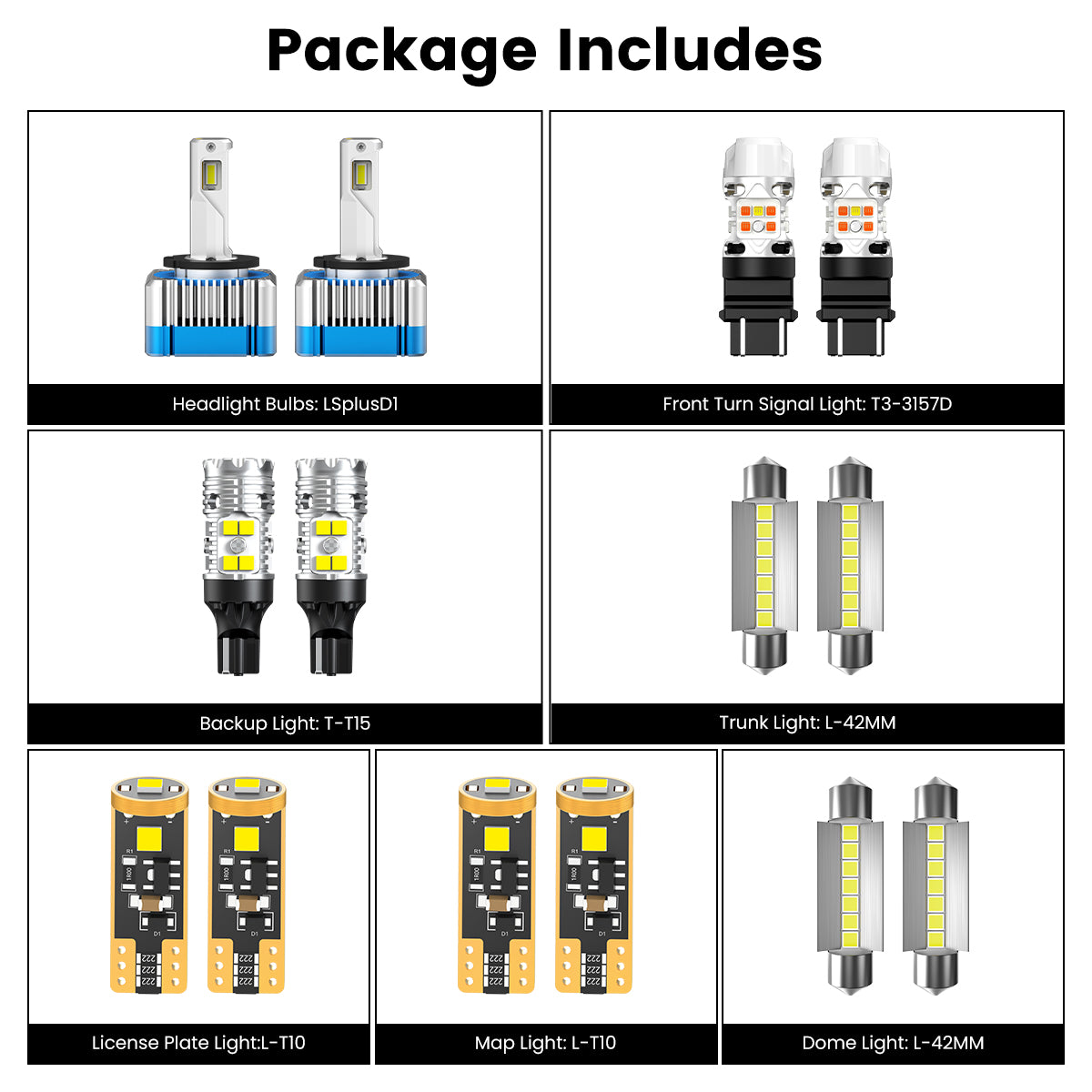 Lasfit combo package led bulbs for 2011-2014 Ford Edge