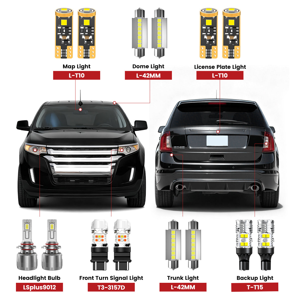 2011-2014 Ford Edge LED Bulbs | Lasfit – Lasfit®