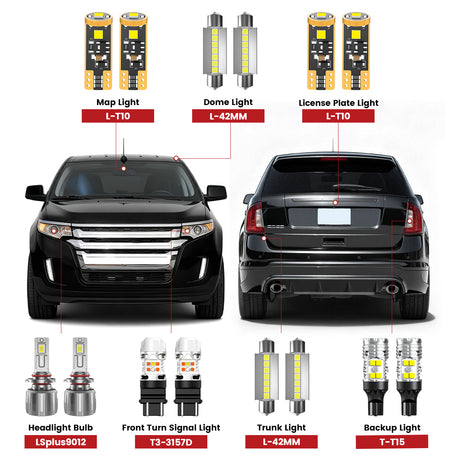 Lasfit led bulbs for 2011-2014 Ford Edge