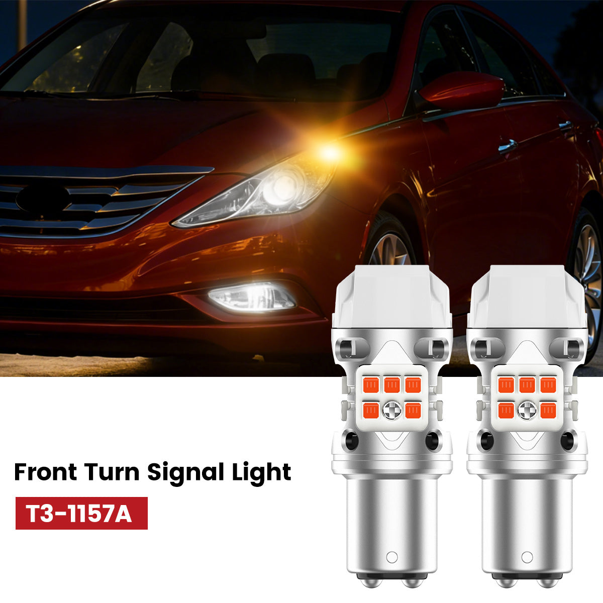 Lasfit 1157 led front turn signal light fit for 2011-2014 Hyundai Sonata 