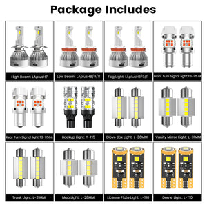 Lasfit combo package led bulbs for 2011-2014 Hyundai Sonata Hybrid/Hybrid Limited