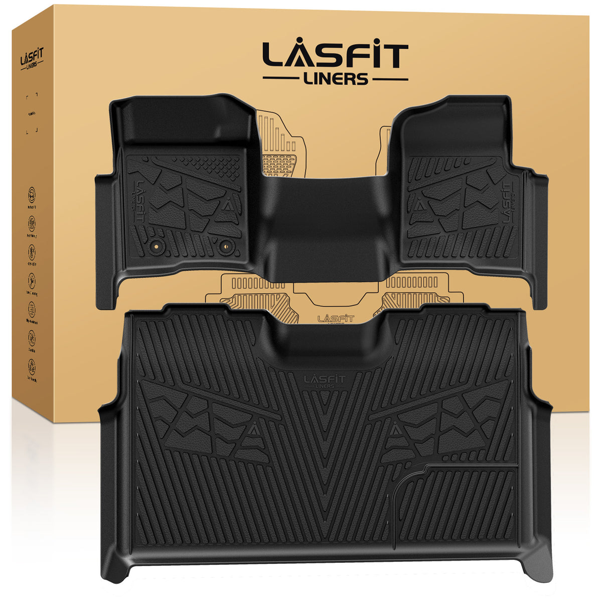 2011-2014 Ford F-150 Floor Mats, Fit SuperCrew Cab & Carpet Floor