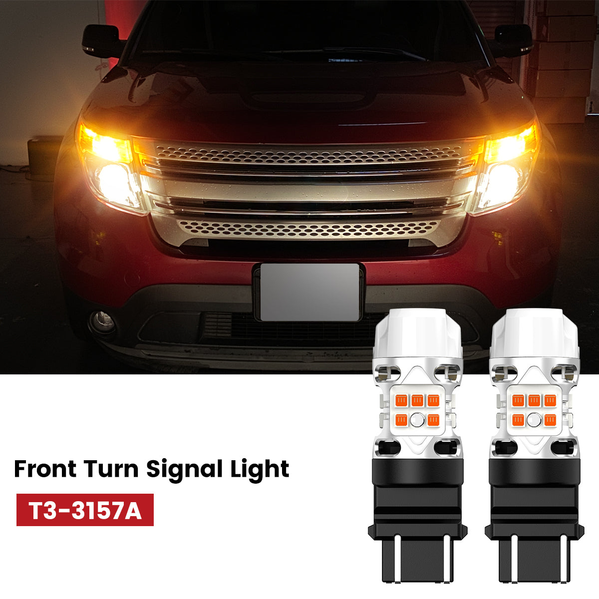 Lasfit 3157A led front turn signal light for 2011-2015 Ford Explorer