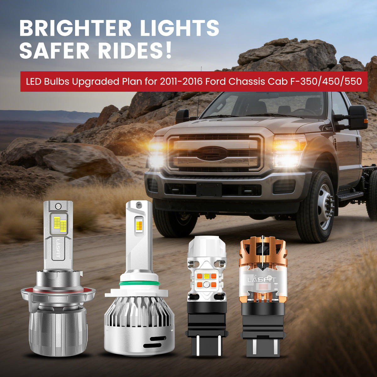 Lasfit LED Bulbs for 2011-2016 Ford Chassis Cab F-350/450/550
