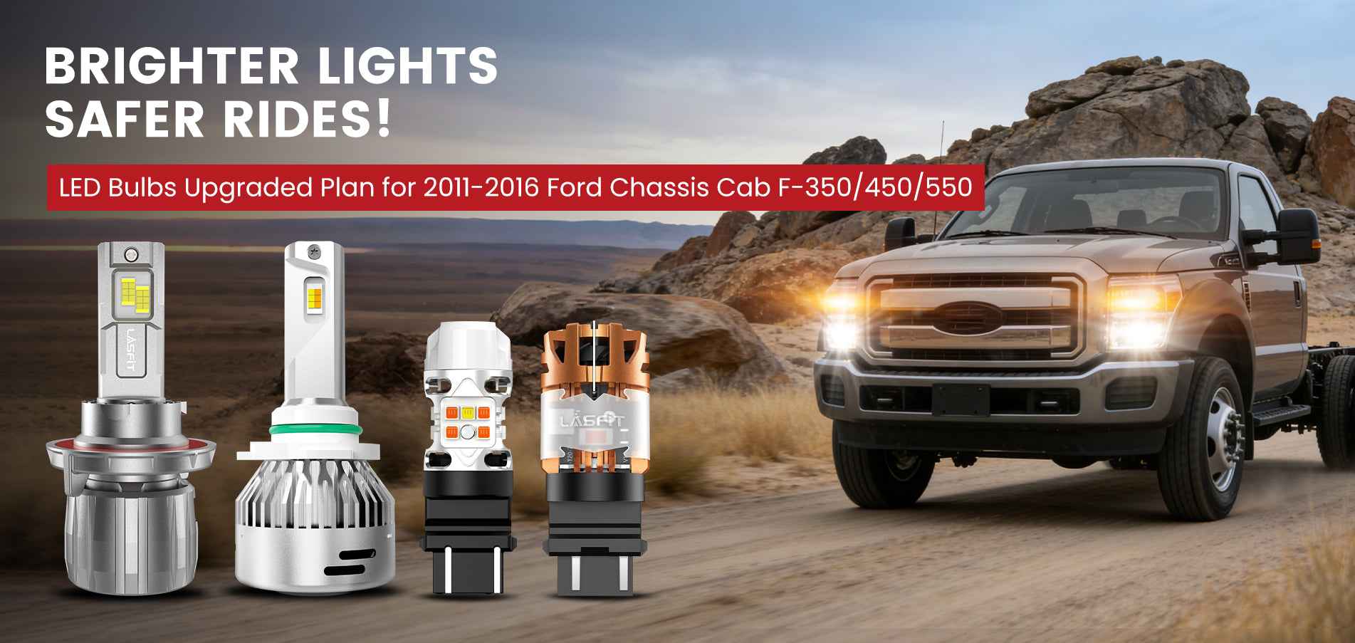 Lasfit LED Bulbs for 2011-2016 Ford Chassis Cab F-350/450/550