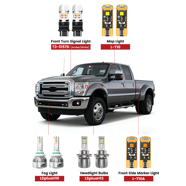 Lasfit led bulbs for 2011-2016 Ford F250 F350  