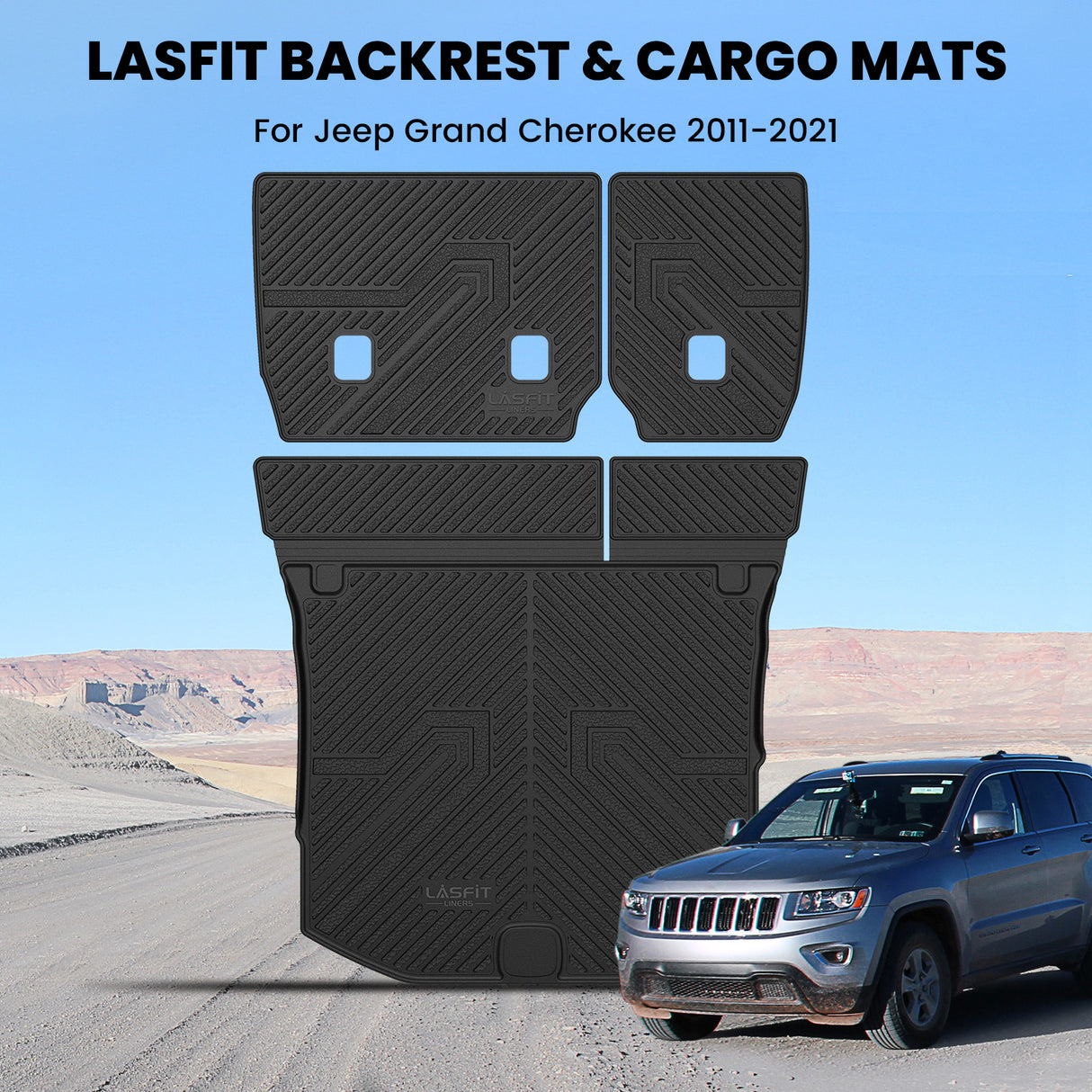 2011-2021 Jeep Grand Cherokee Cargo & Seatback Mats Show