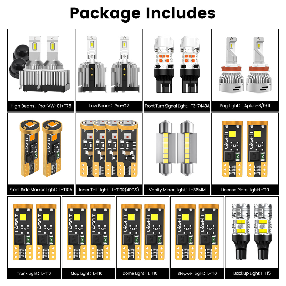 Fit for 2012-2015 Volkswagen Passat Custom H7 LED Bulbs Upgrade | Tested and Verified