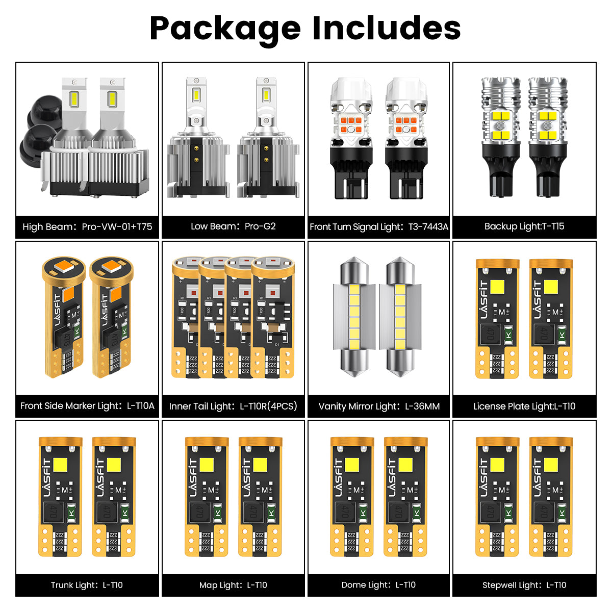 Fit for 2012-2015 Volkswagen Passat Custom H7 LED Bulbs Upgrade | Tested and Verified
