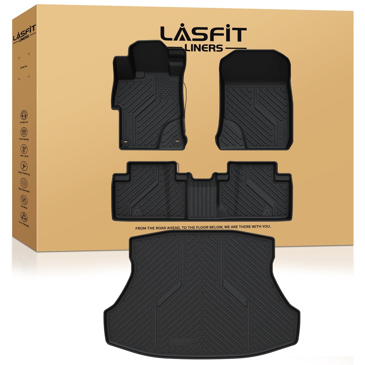 Fit for 2012-2015 Honda Civic Gasoline(Sedan or Si Sedan Only) Floor Mats & Cargo Mat
