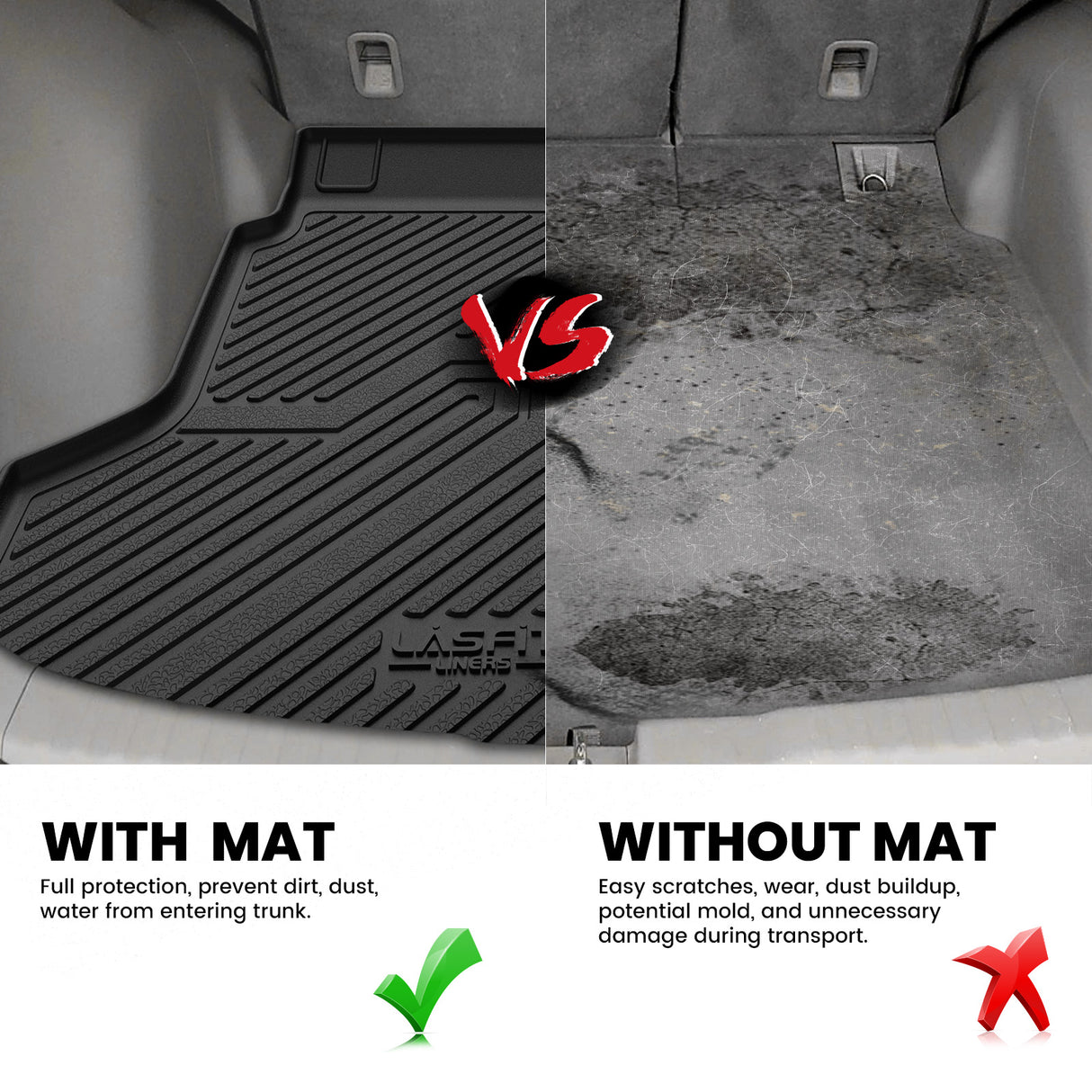 Fit for 2012-2016 Honda CR-V Floor Mats / Cargo Mat, Fit LX/SE/EX ONLY