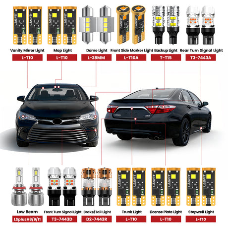 Lasfit led bulbs for 2012-2017 Toyota Camry  