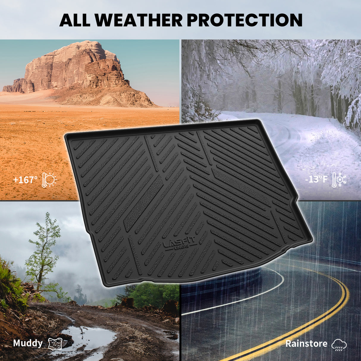 Fit for 2016-2018 Ford Focus RS All-weather Floor Mats / Cargo Mat