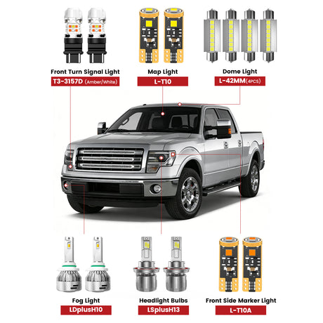 Lasfit led bulbs for 2013-2014 Ford F-150