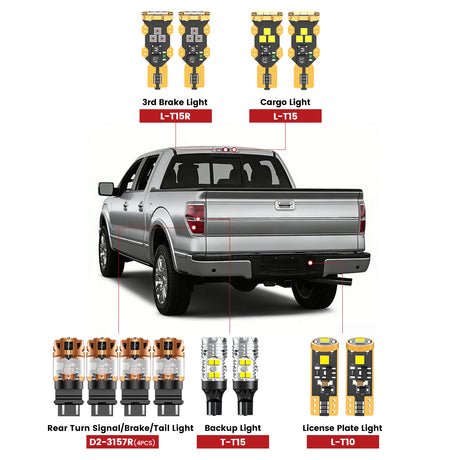 Lasfit led bulbs for 2013-2014 Ford F-150
