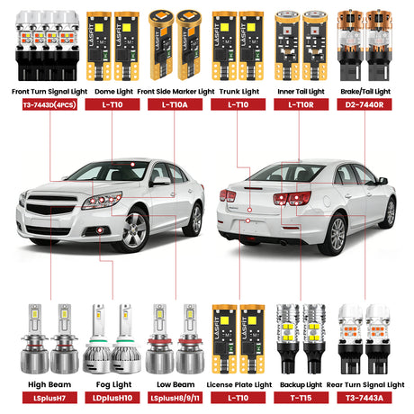 Lasfit led bulbs for 2013-2015 Chevrolet Malibu