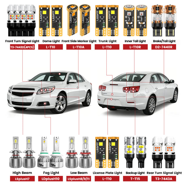 Lasfit led bulbs for 2013-2015 Chevrolet Malibu
