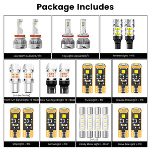 Lasfit combo package led bulbs for 2013-2015 Honda Accord  EX-L