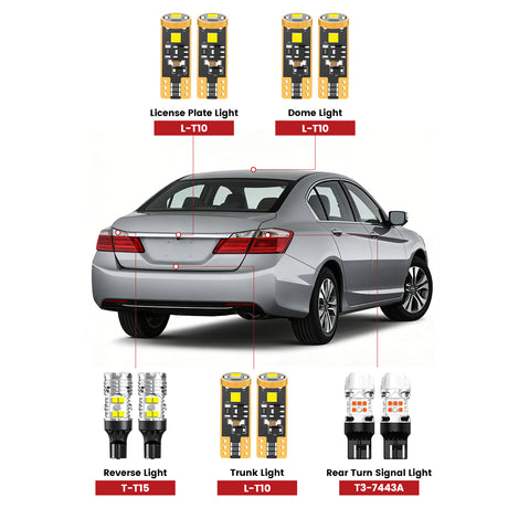 Lasfit rear led bulbs for 2013-2015 Honda Accord  
