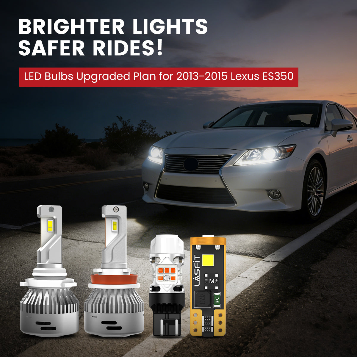 Lasfit LED Bulbs for 2013-2015 Lexus ES350