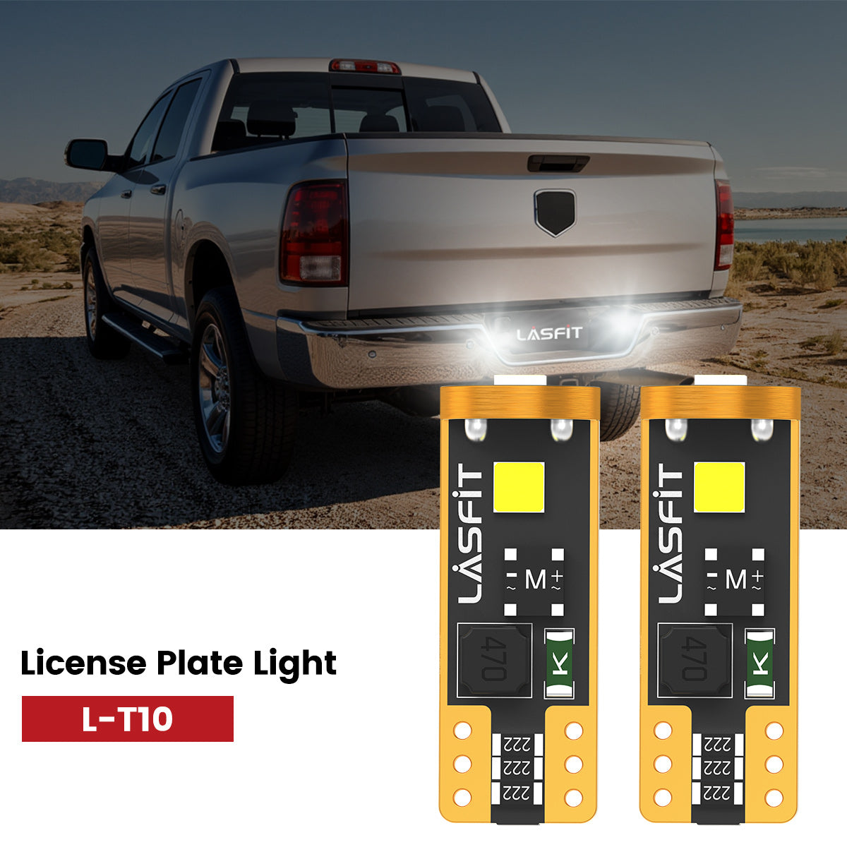 Lasfit 168 led license plate light fit for 2013-2015 Ram 2500/3500 