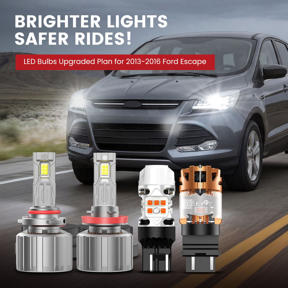 Lasfit LED Bulbs for 2013-2016 Ford Escape