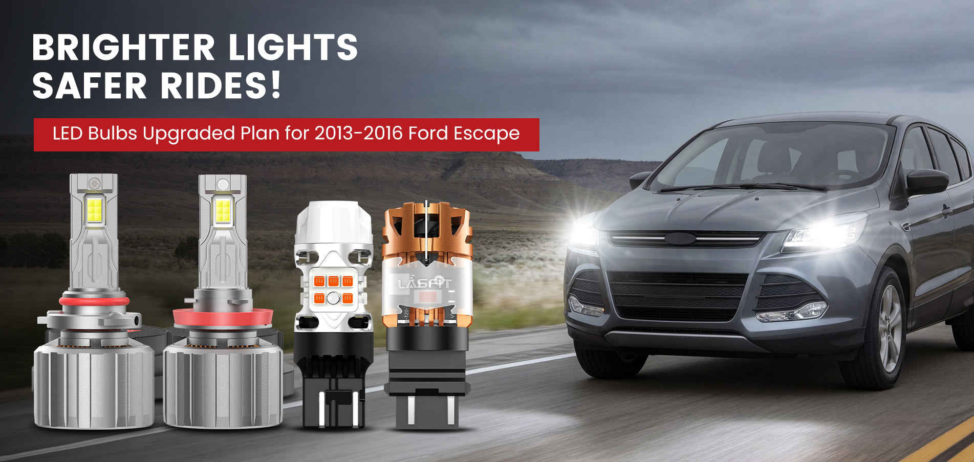 Lasfit LED Bulbs for 2013-2016 Ford Escape