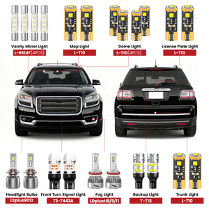 Lasfit led bulbs for 2013-2016 GMC Acadia