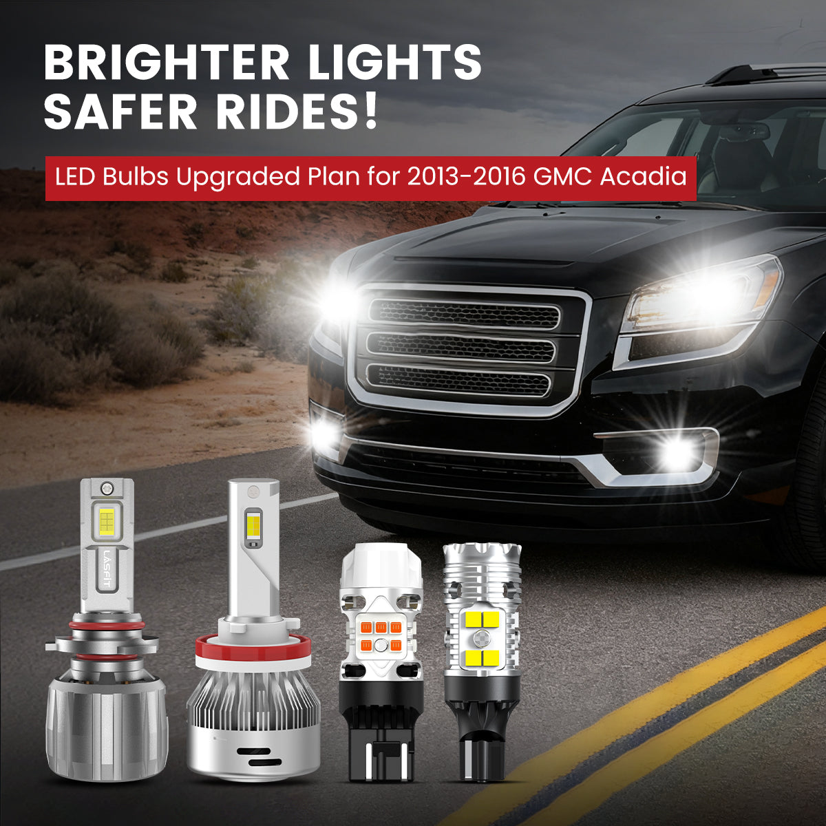 Lasfit LED Bulbs for 2013-2016 GMC Acadia