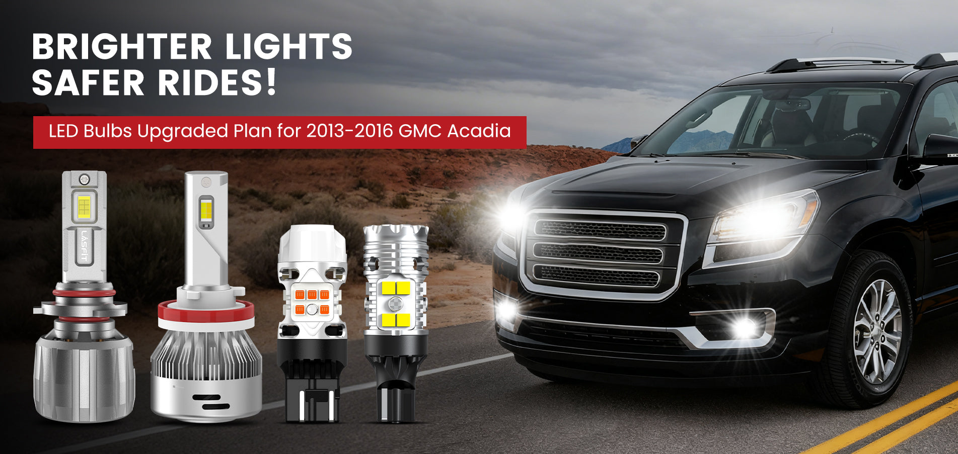 Lasfit LED Bulbs for 2013-2016 GMC Acadia