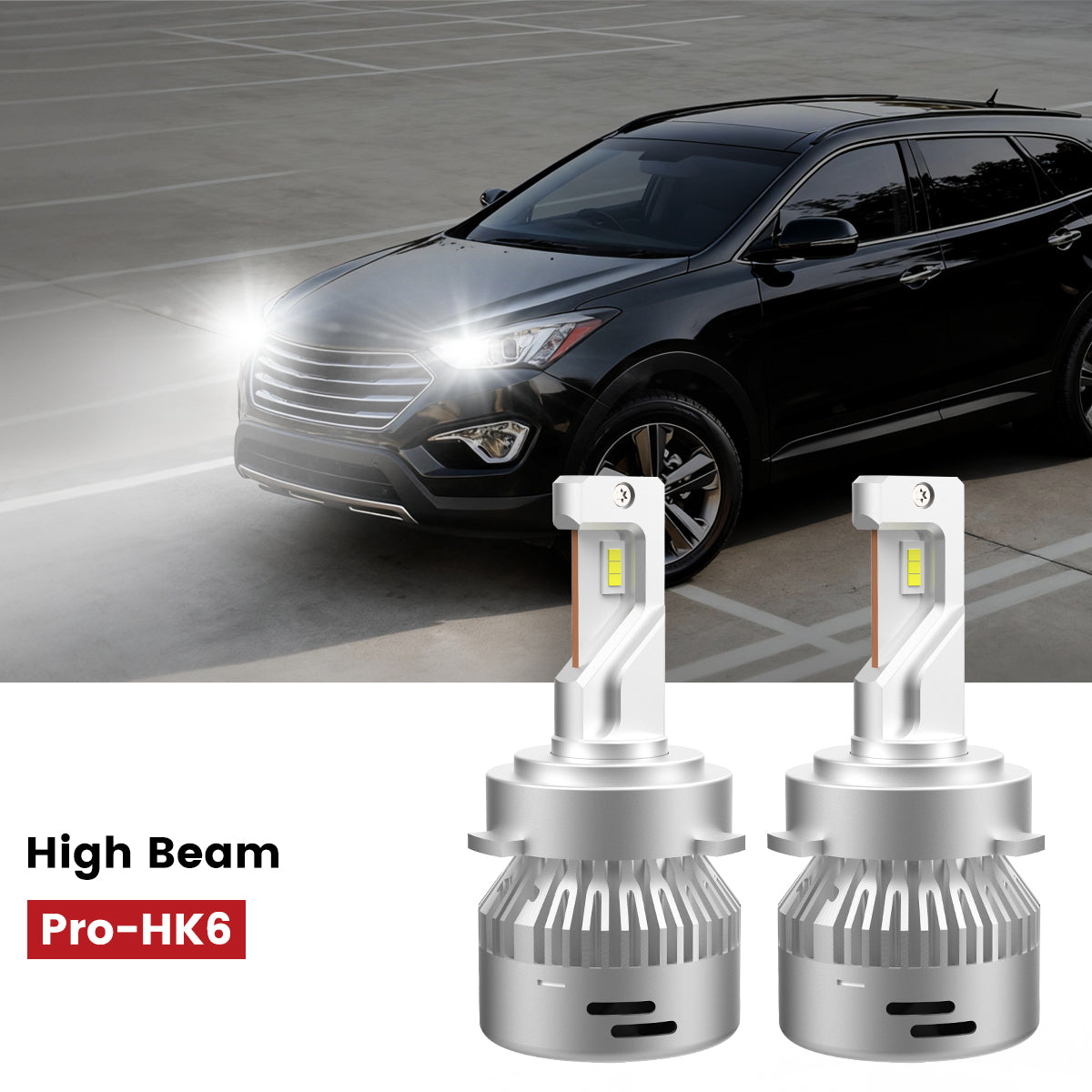 Lasfit H7 led high beam for 2013-2016 Hyundai Santa Fe