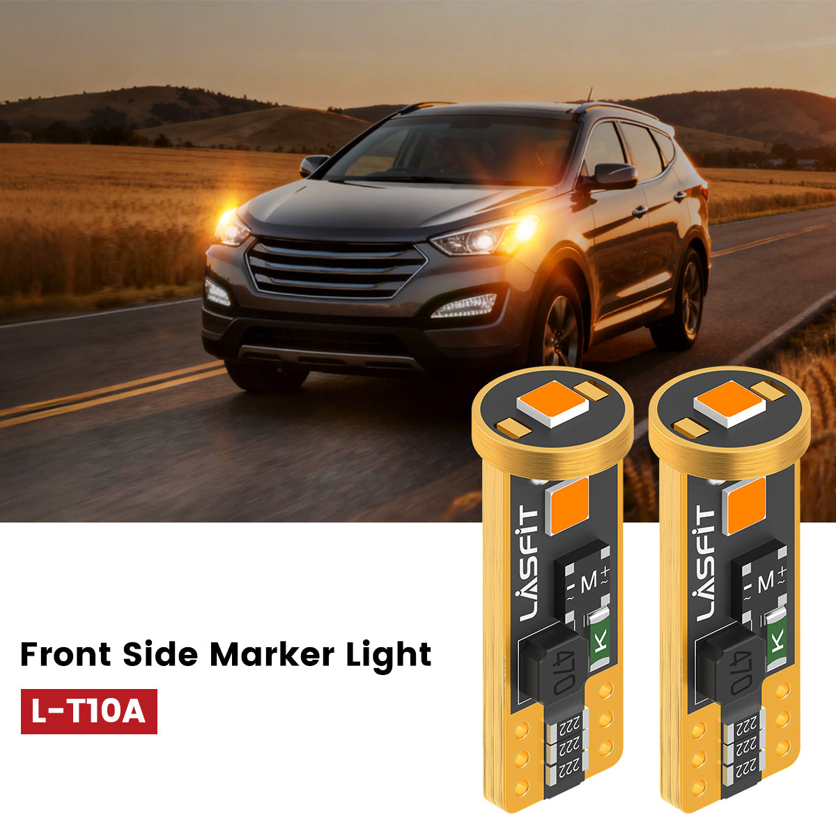 Lasfit 168 led front side marker light for 2013-2016 Hyundai Santa Fe Sport