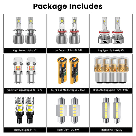 Lasfit combo package led lights for 2013-2016 Hyundai Santa Fe Sport for 2.0T