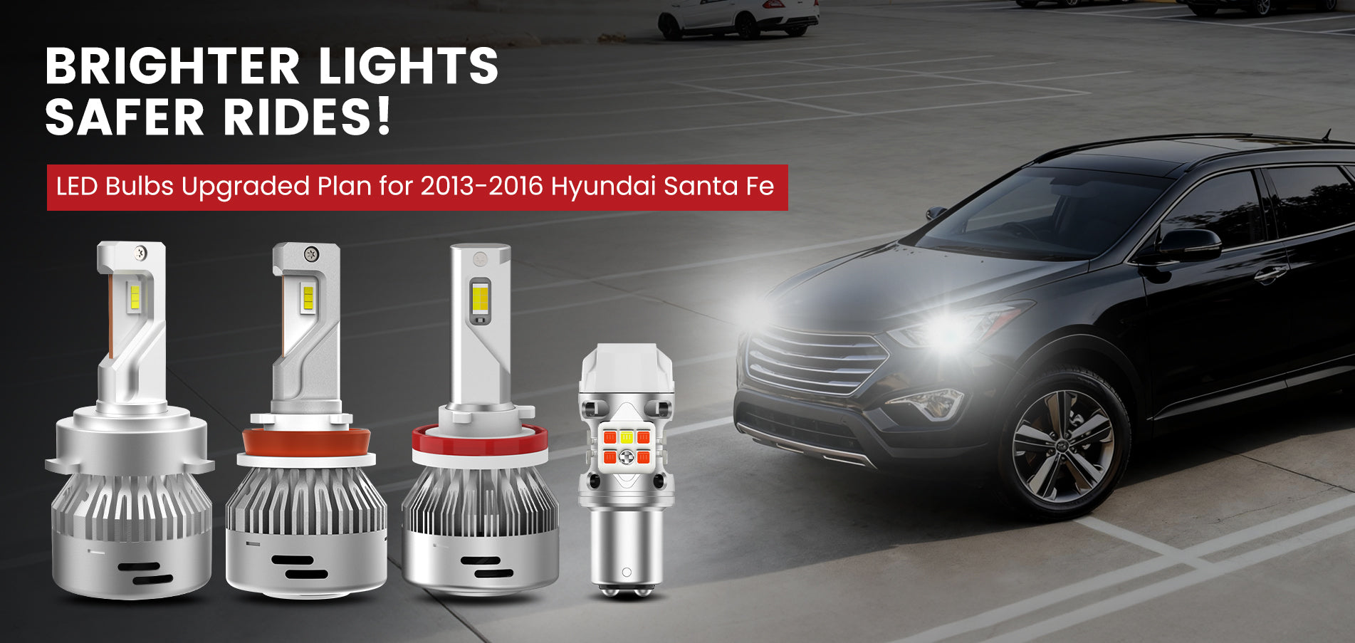 Lasfit LED Bulbs for 2013-2016-Hyundai-Santa-Fe