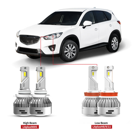 Lasfit H11 9005 led headlight bulbs fit for 2013-2016 Mazda CX-5  