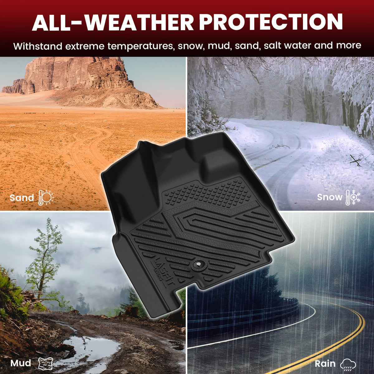 2013-2016 Chrysler Town & Country Floor Mats & Cargo & Seatback Mats All Weather Mat