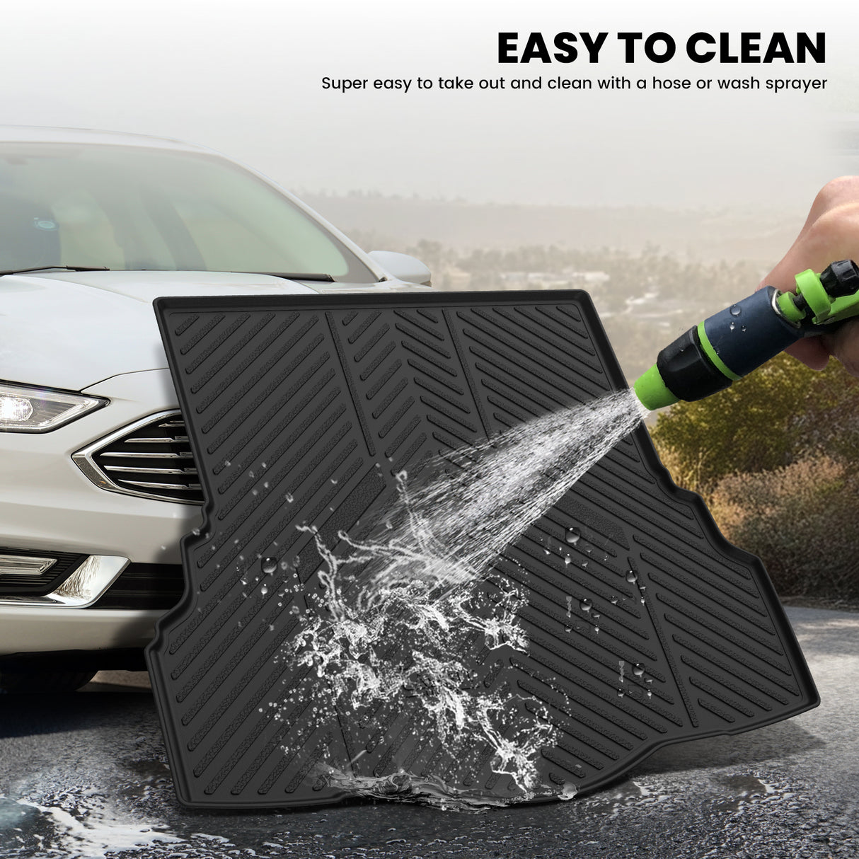 Fit for 2013-2016 Ford Fusion Floor Mats / Cargo Mat, Fit Gasoline Only