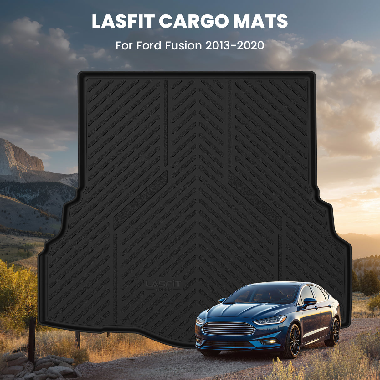 Fit for 2013-2016 Ford Fusion Floor Mats / Cargo Mat, Fit Gasoline Only