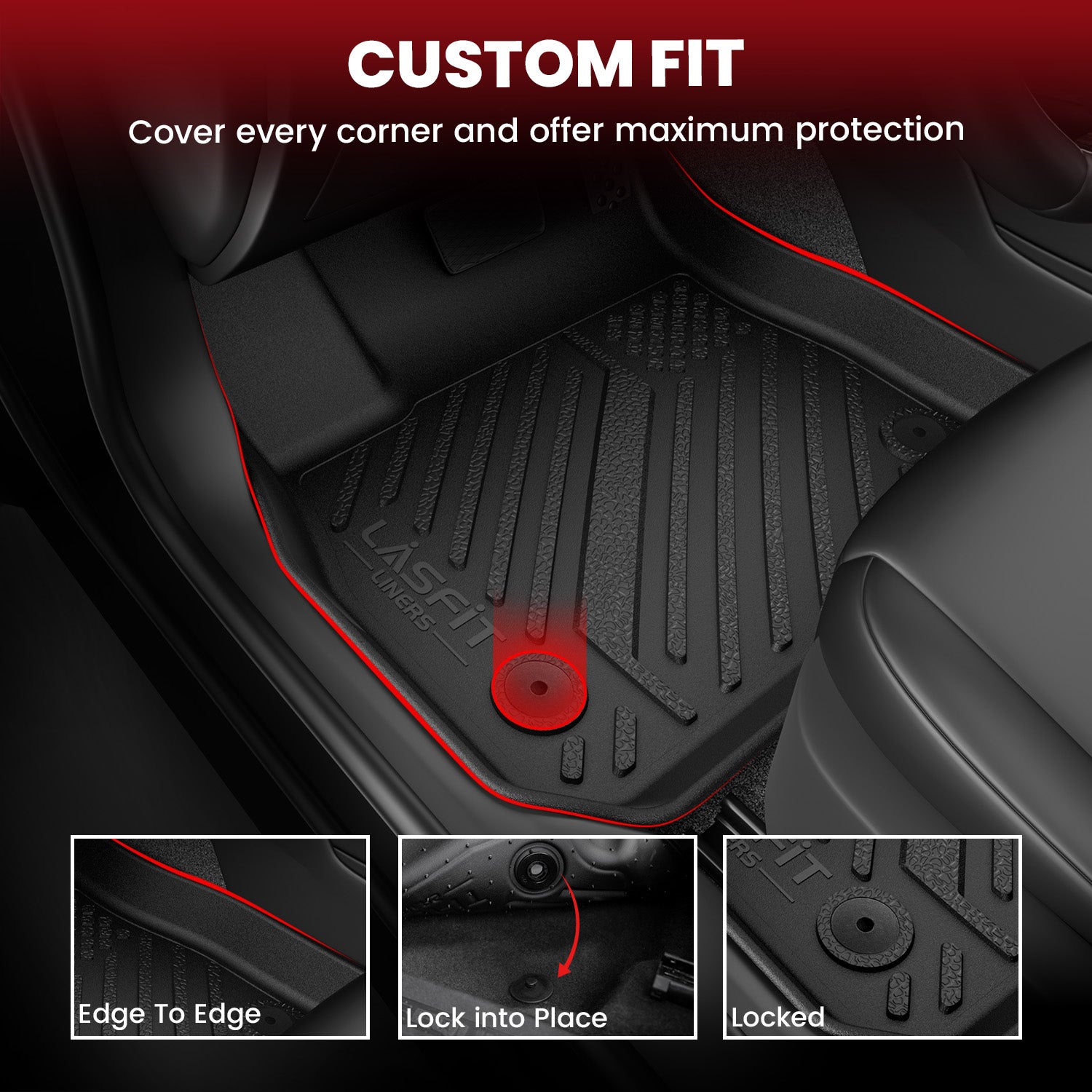 Fit for 2013-2016 Lincoln MKZ Floor Mats & Cargo Mat, Fit