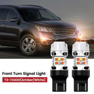 Lasfit 7443 led front turn signal light fit for 2013-2017 Chevrolet Traverse